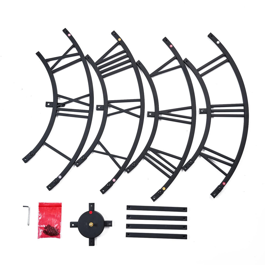 48 Inch Large Silent Wall Clock, Easy Assembly Roman Numeral Black