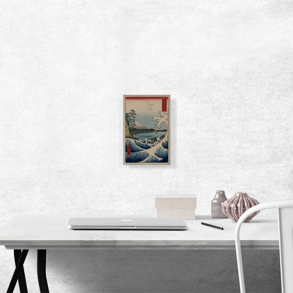 The Sea Off Satta In Suruga Province Canvas Art Print Stretched Framed Painting Picture Poster Giclee Wall Decor by