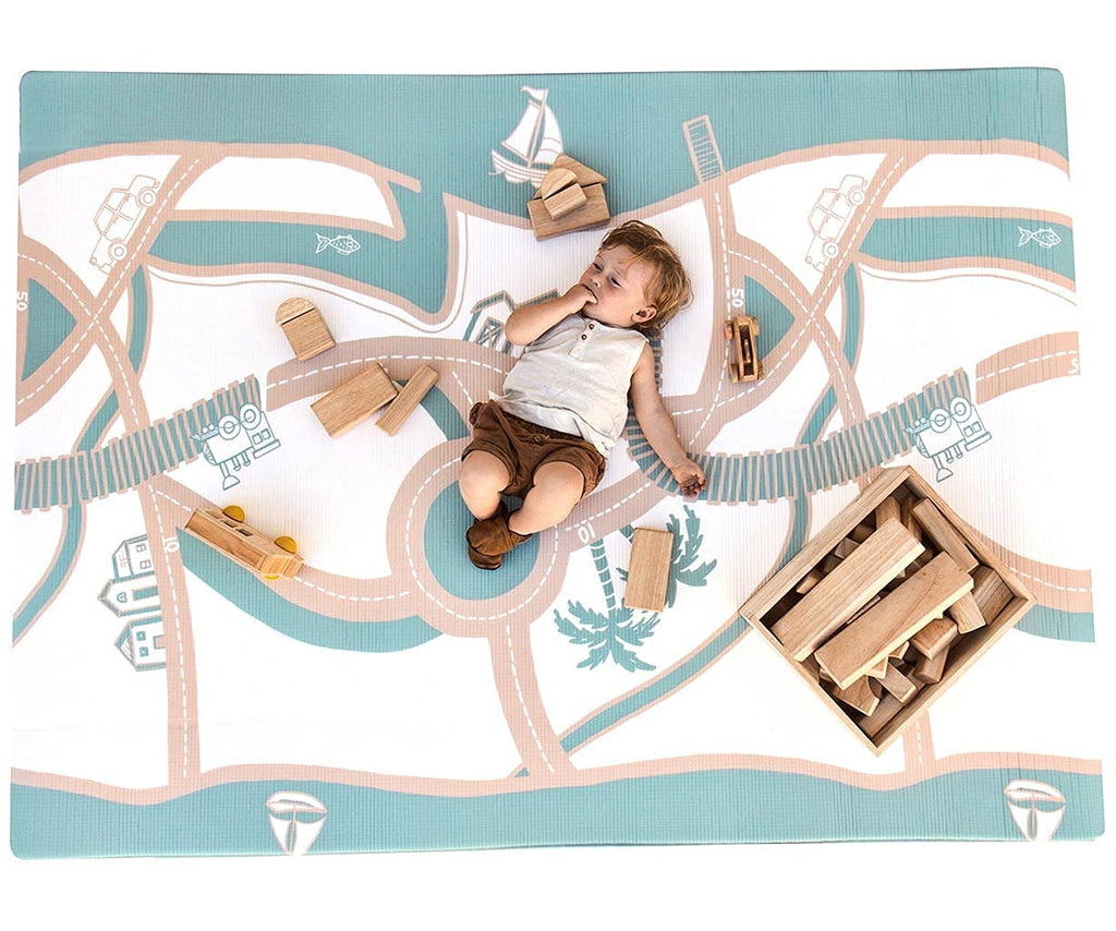 The PlayMat - Soft Baby Play Mat - Reversible Foam Floor Mat - Waterproof, Wipe-Clean, Durable, Non-Toxic