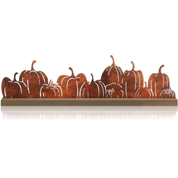 Fall Pumpkin Metal Sign, Rustic Farmhouse Thanksgiving Decor