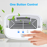 Dehumidifier 68oz(2000ml) Small Dehumidifier with Drain Hose for Up to 650 sq.ft Ultra Quiet Mini Portable Air for