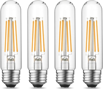 5" T10 Tubular LED Light Bulb, 60W Eq, Dimmable, Warm White 2700K, 4-Pack