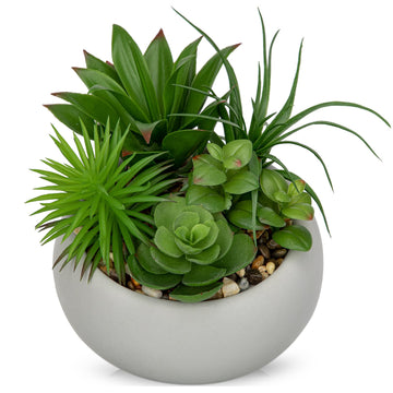 Succulents Plants Artificial in Pots Fake Succulents for Outdoors Indoor Faux Succulent Arrangement Potted Plant in