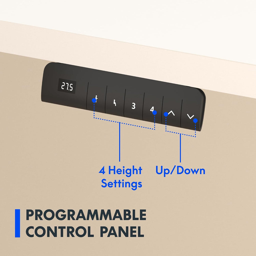 E3 Dual Motor Electric Standing Desk 55 x 28 Sit Stand Up Desk, Holds 220 lbs, Adjustable Height w/Memory Presets