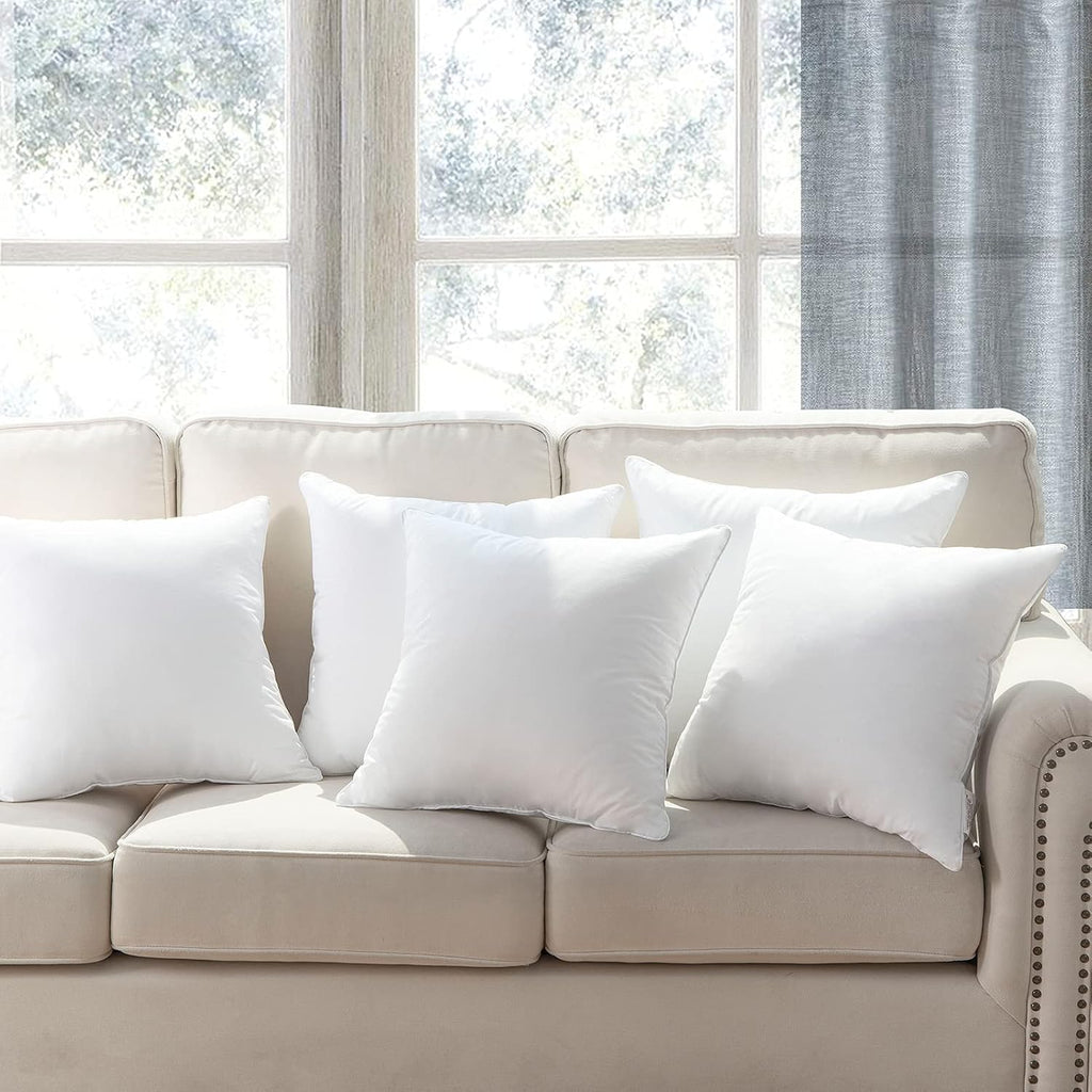 Throw Pillow Insert with 100% Cotton Cover, 20x20 Inch, 1 Pack