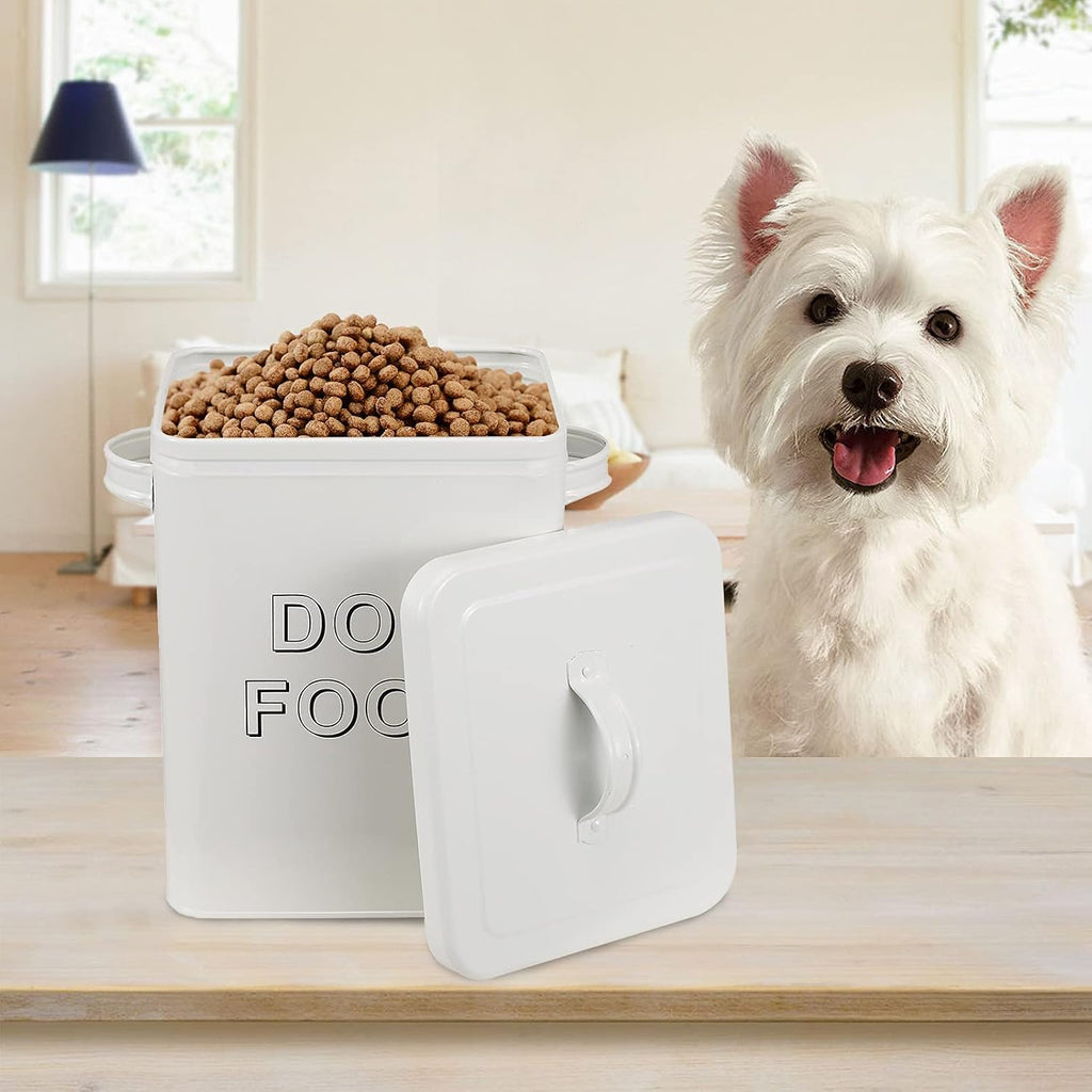 Metal Dog Food Storage Container Airtight Pet Food Treat Bin 6 lbs