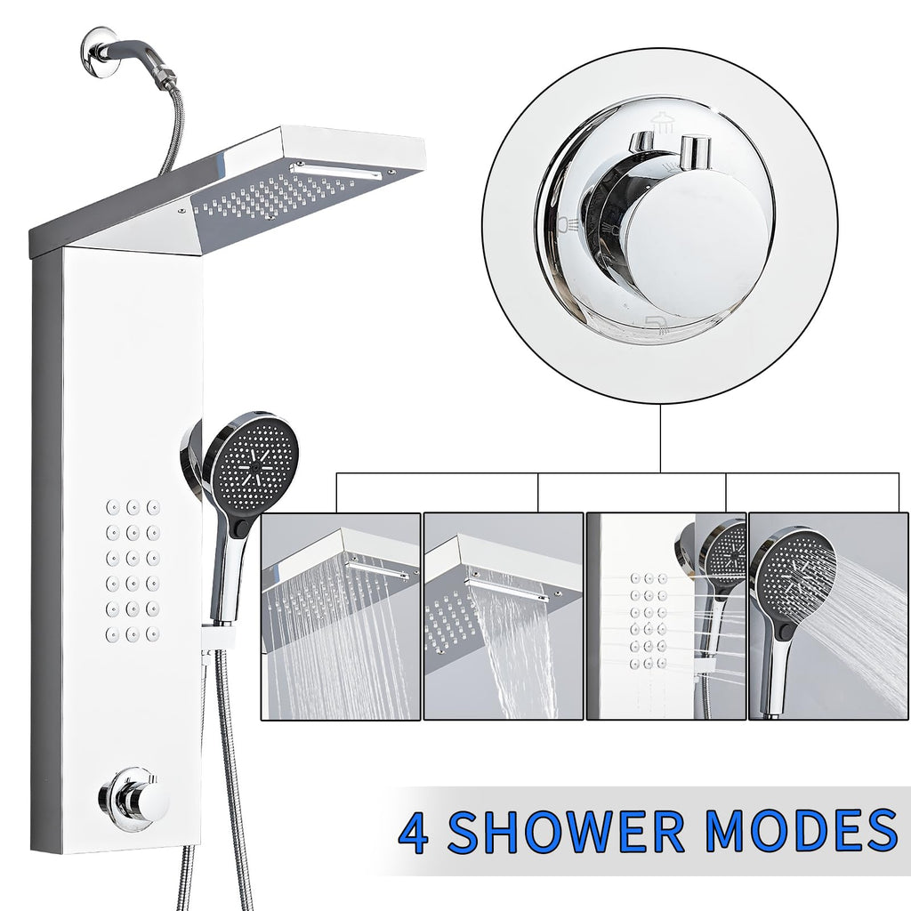 Shower Panel Tower System, Rain Shower Head Rainfall