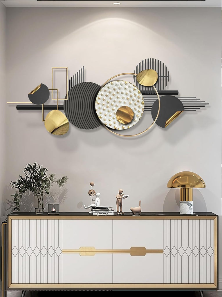 Large Metal Wall Decor,Black White Art 59×20