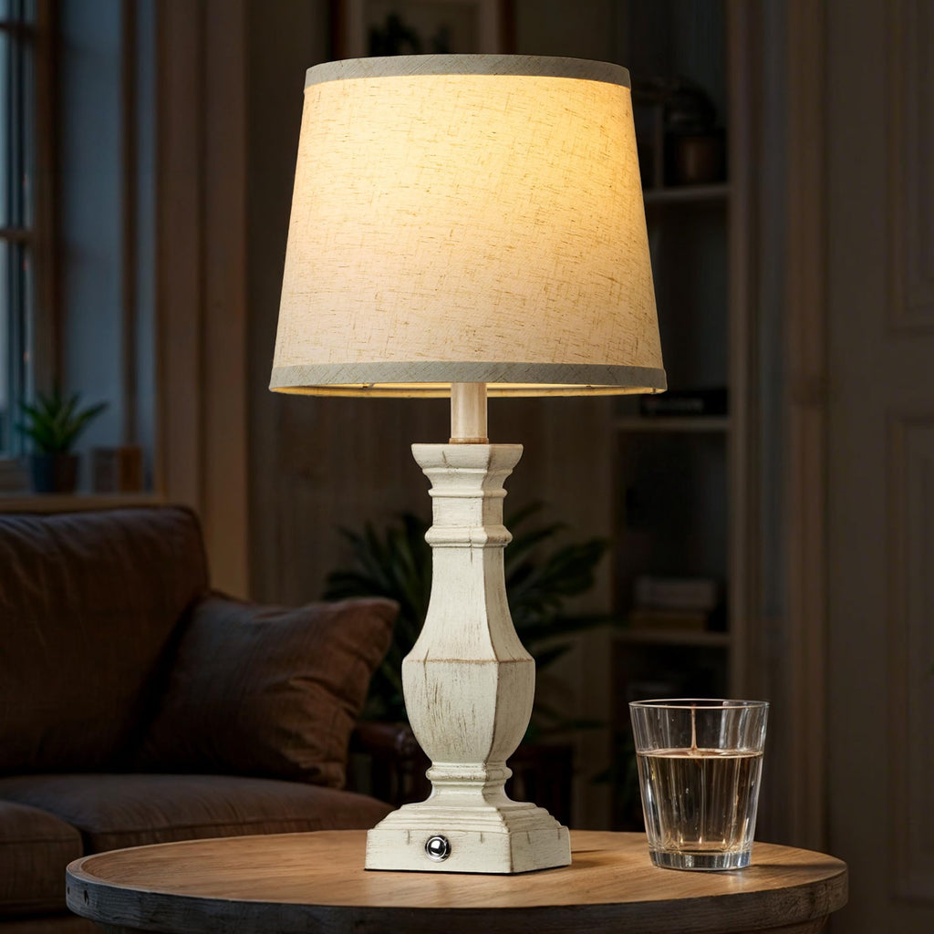 Dimmable Table Lamps Set of 2, Rustic Farmhouse Table Lamps Bedroom, Bedside Desk Lamps for End Tables, Touch Lamps