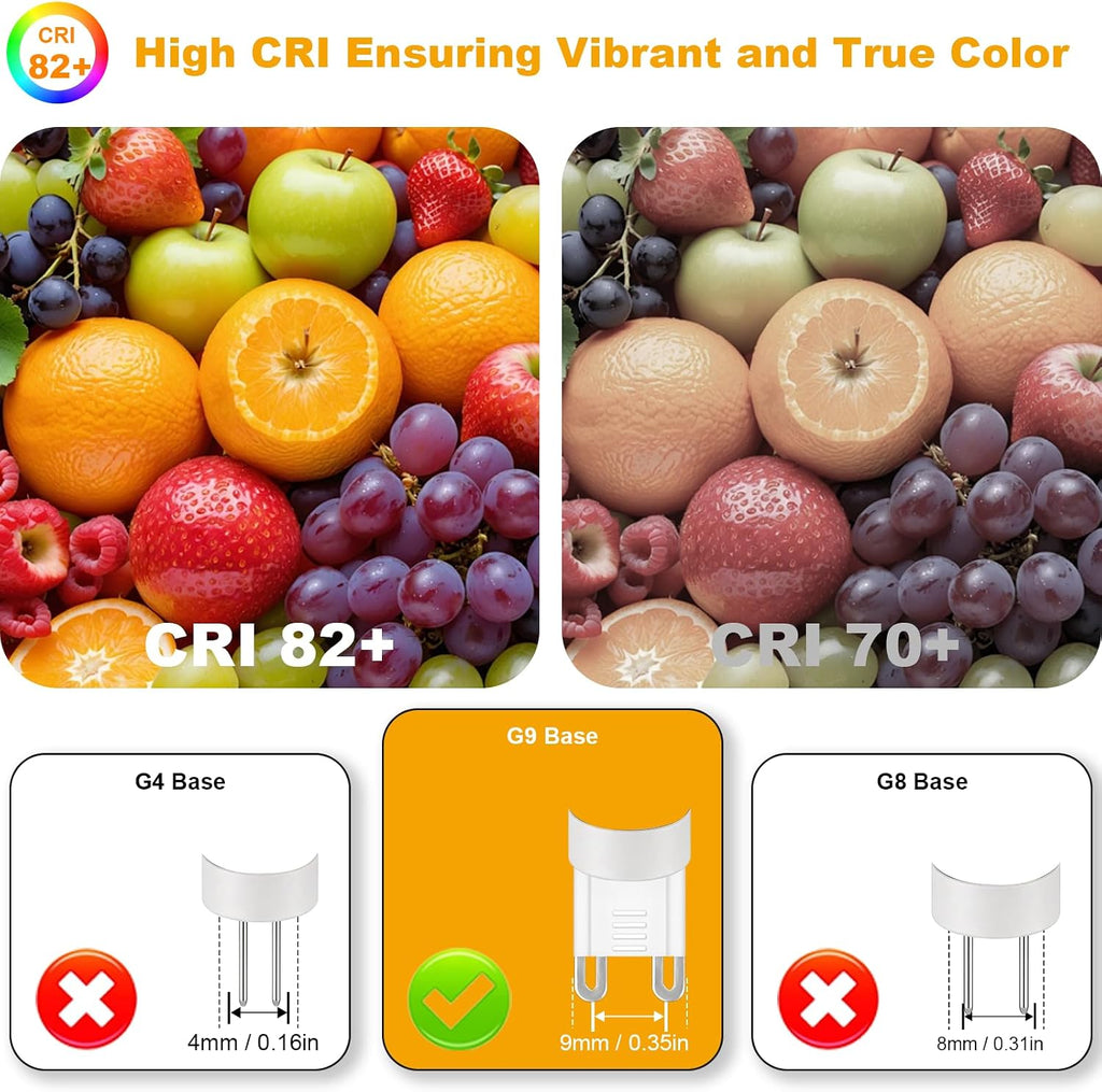 Dimmable G9 Led Bulbs 3W Replace G9 Halogen 20W - 30W,Soft Warm White 2700K