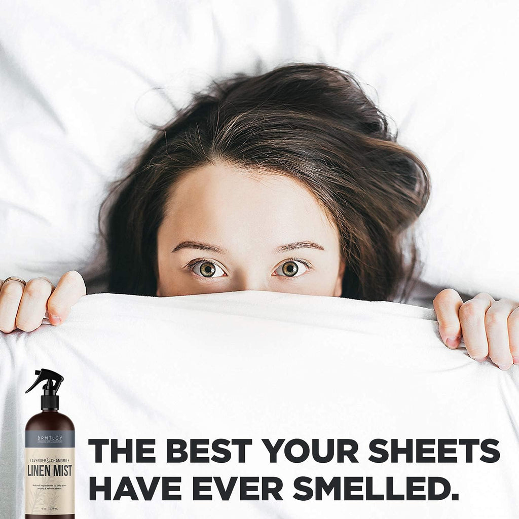 Natural Linen and Room Mist Set - Pillow Spray, Linen Mist, & Fabric Spray 2 Pack - Lavender Chamomile & Green Tea - Set of 2
