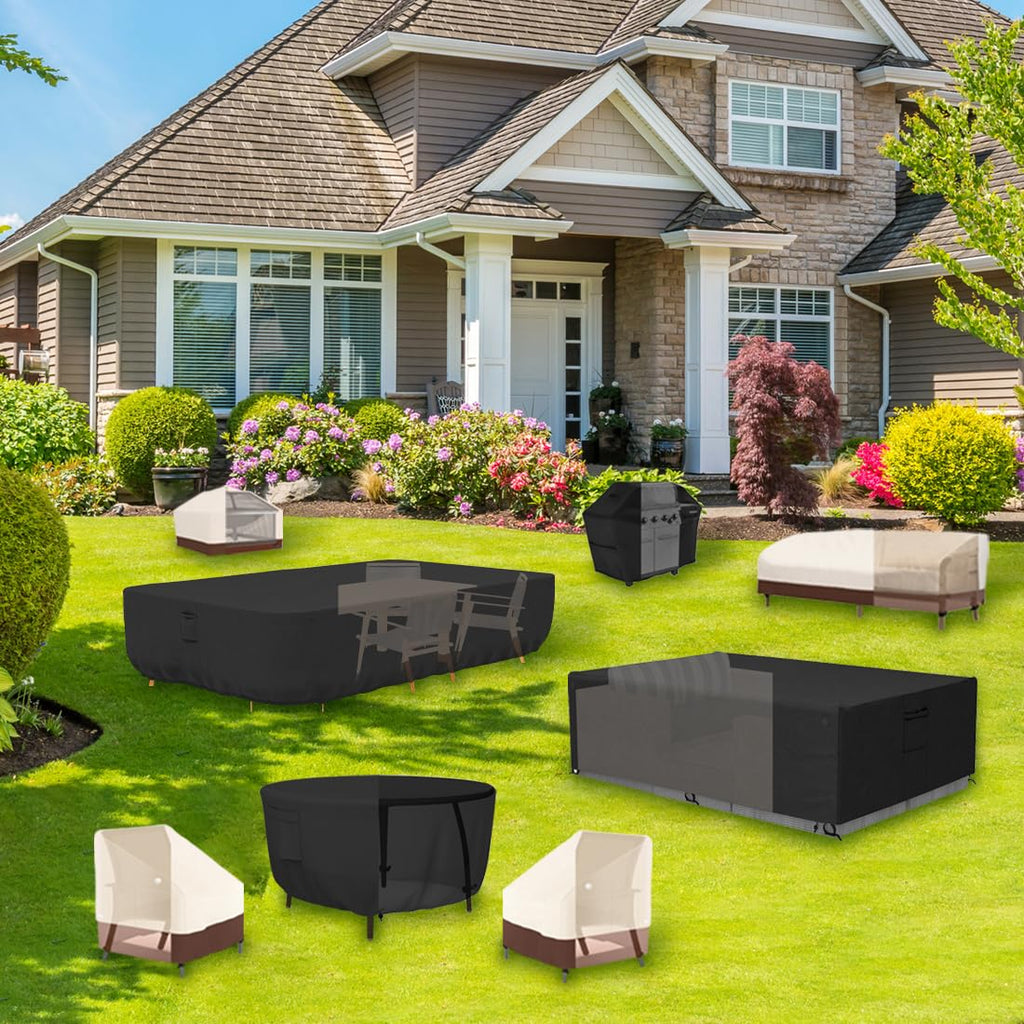 126x64 Heavy Duty 900D Outdoor Patio Sectional Cover Waterproof