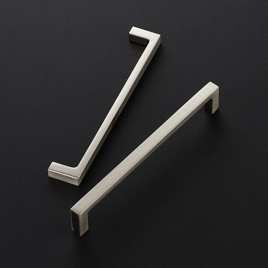 Brushed Nickel Cabinet Handles Square Pulls, 6-1/4 Inch, 25 Pack