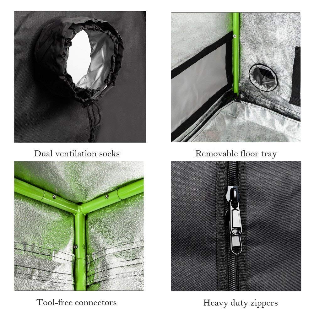 Grow Tent for Indoor Plant Growing Dismountable Reflective Hydroponic Non Toxic Room (32"x 32"x 64")