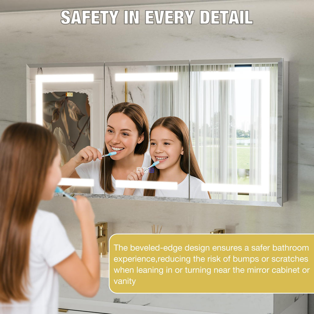 48x24 Lighted Medicine Cabinet with Mirror Defogger - Dimmable Touch Sensor, Adjustable Color Temperature
