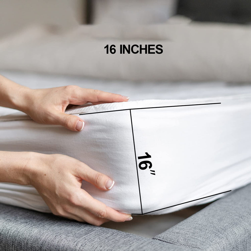Woodland Pine Fitted Sheet Set, Beige Check 3-Piece Soft Microfiber Bedding with 2 Pillowcases, 16 Inch Deep