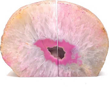 Agate Bookends (Pink, 6-7 lb)
