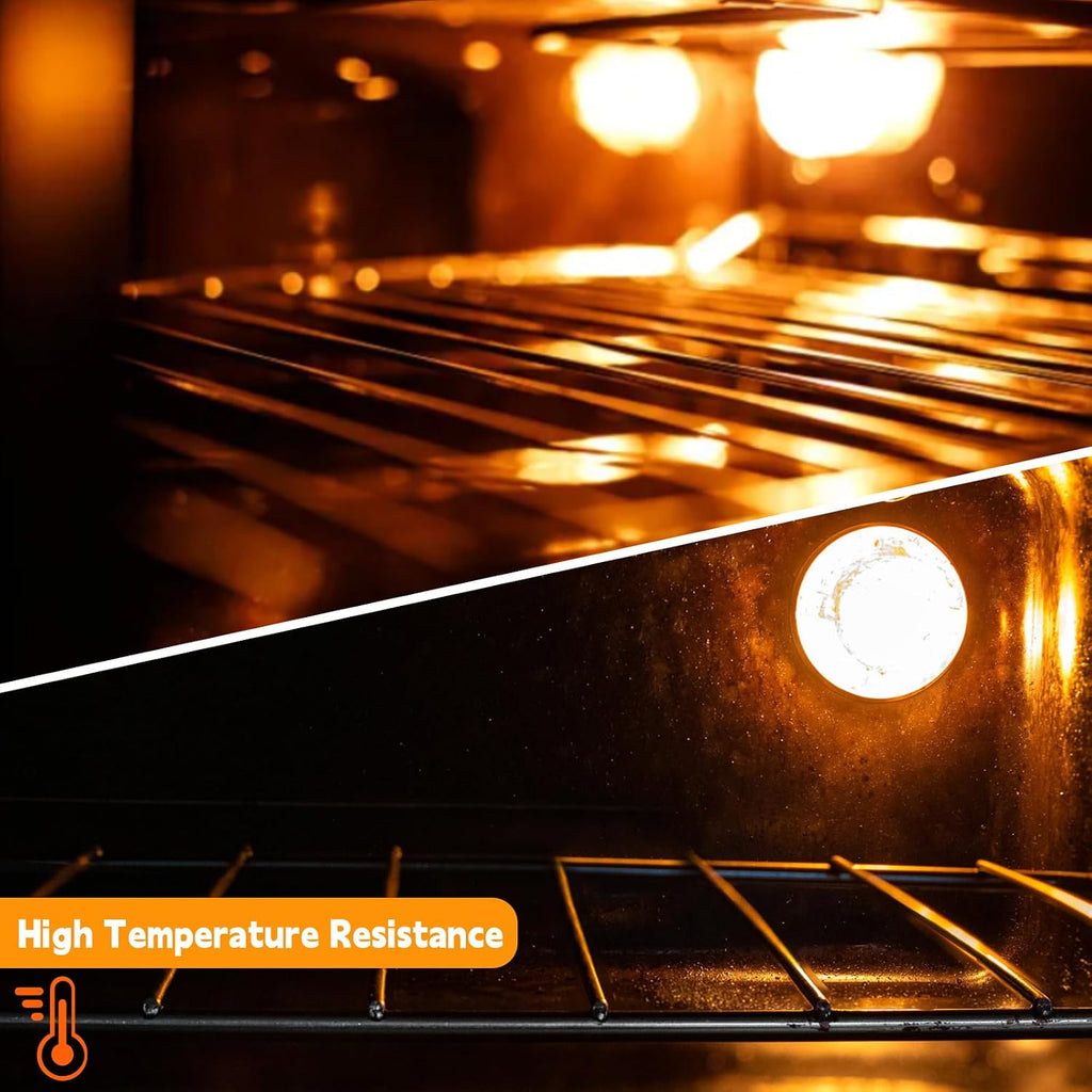 G45 High Temp Oven Light Bulb, 40 Watt 120V 570 °F, 2-Pack