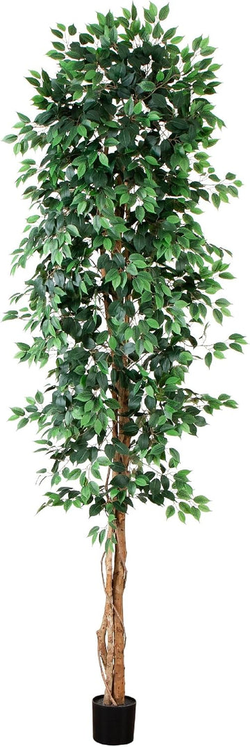 10 ft Artificial Ficus Tree Planter Floor Plant