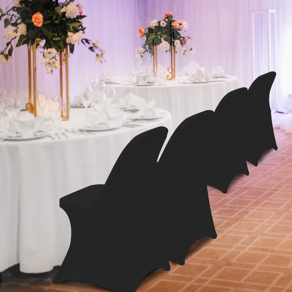 Folding Chair Covers for Wedding, 10pcs Stretch Spandex Washable Fabric Chair Cover, Decoration Chair Cover for