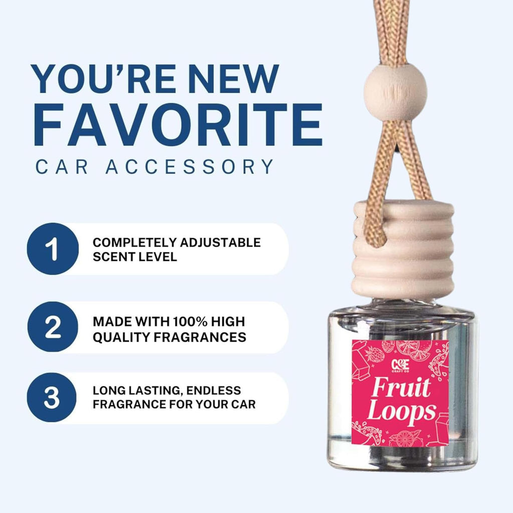 CANDECraftCo Car Air Freshener Diffuser - Essential Oils - 4 Pack