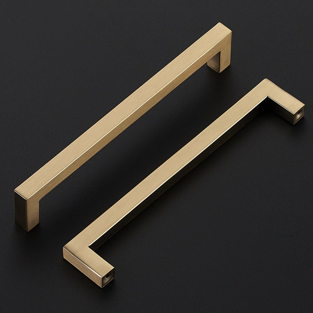 Champagne Bronze Kitchen Square Cabinet Handles 7-1/2 Inch 1 Pack