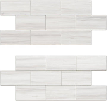 Peel and Stick Backsplash, 20-Sheet Peel and Stick Wall 13.5" x 5.8" PVC Subway Tile Stick on Backsplash Fireplace