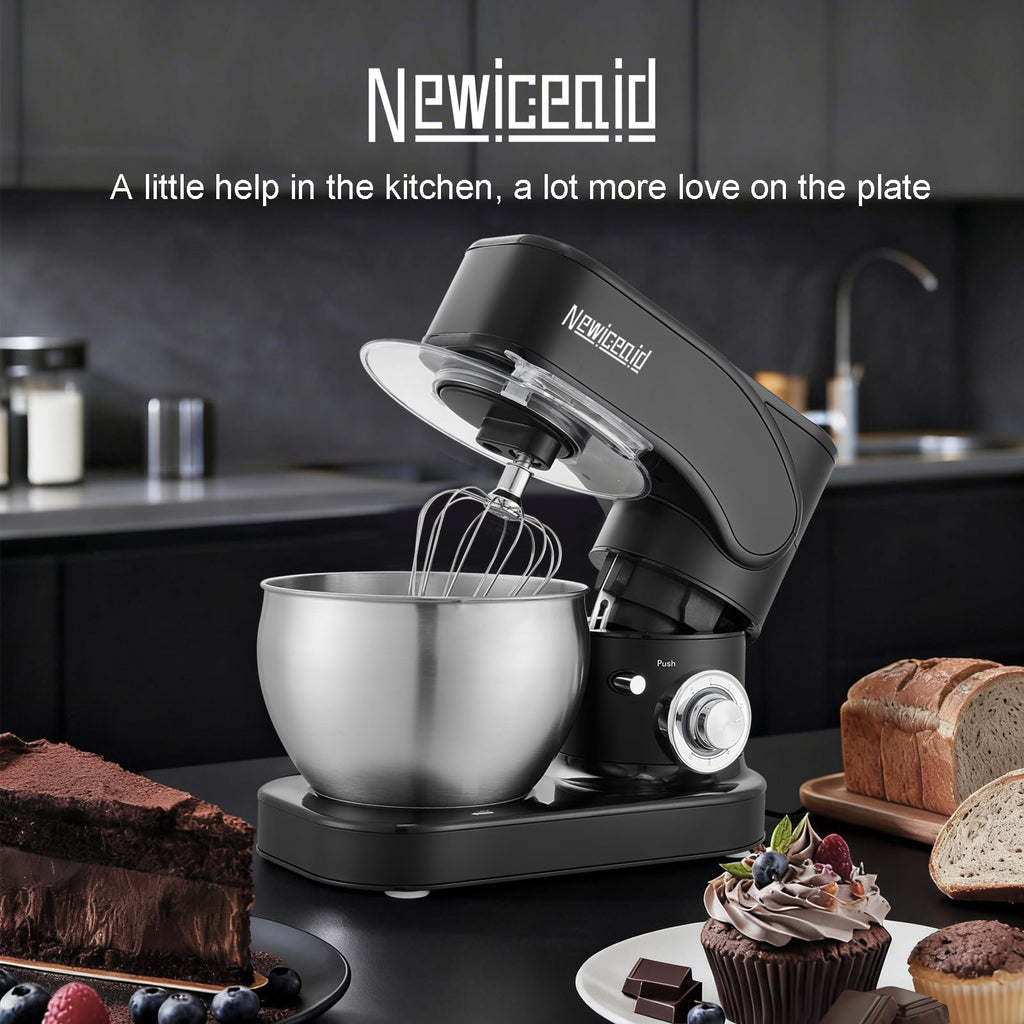 Stainless Steel 6-Speed 7.4QT Stand Mixer, Black
