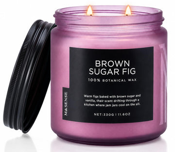 Brown Sugar Fig Scented Candle Relaxing Home Fragrance 11.6oz 70h