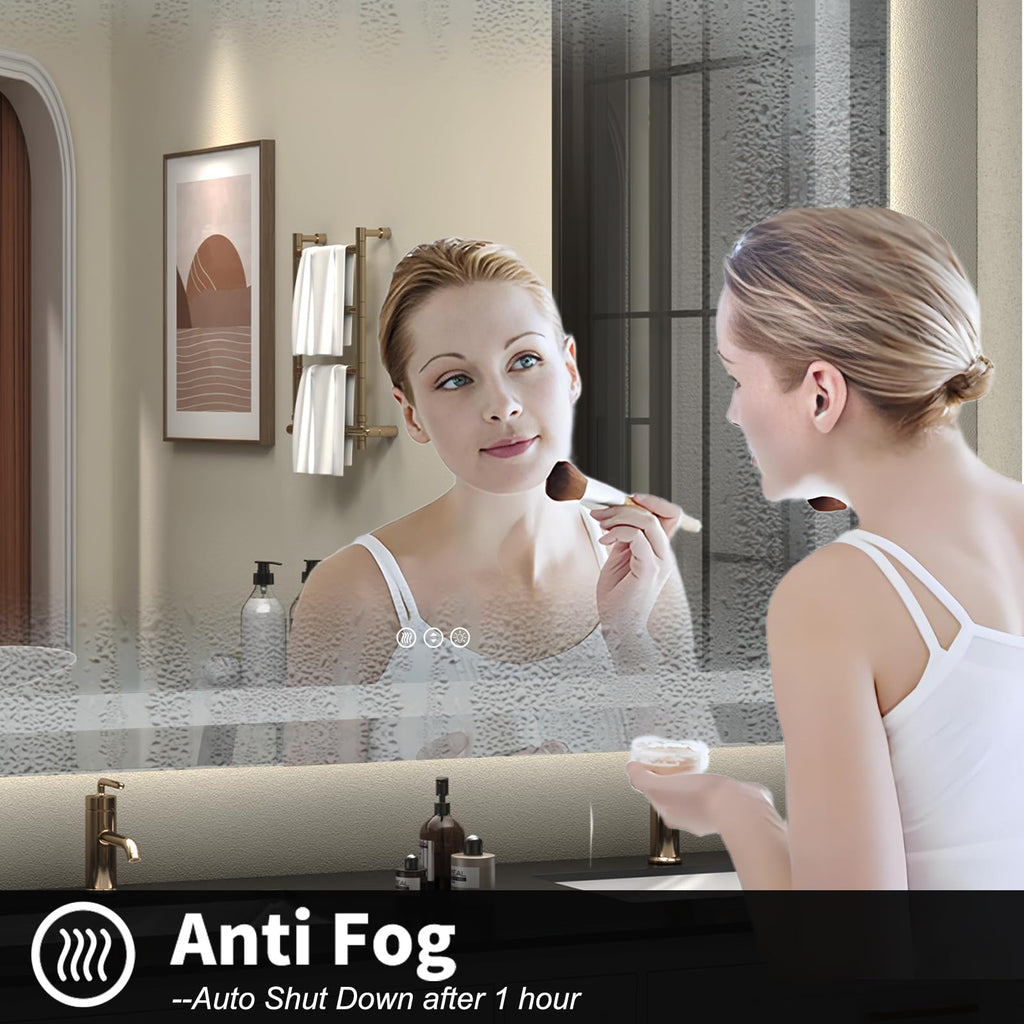 60x36 LED Lighted Bathroom Mirror for Vanity Wall