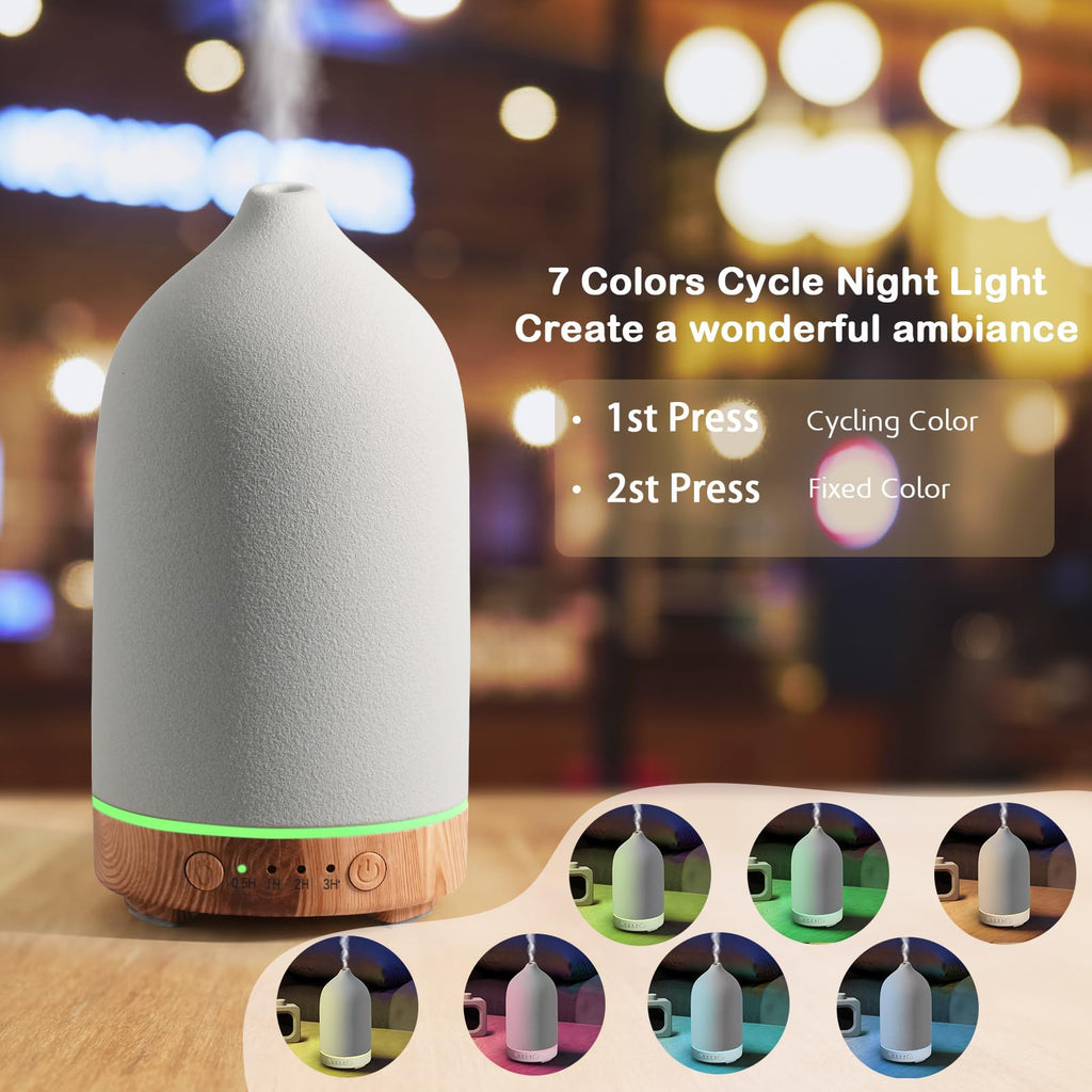 Ceramic Essential Oil Diffuser Aromatherapy Diffuser Bedroom Room Cool Mist Humidifier Stone Air Diffusers with