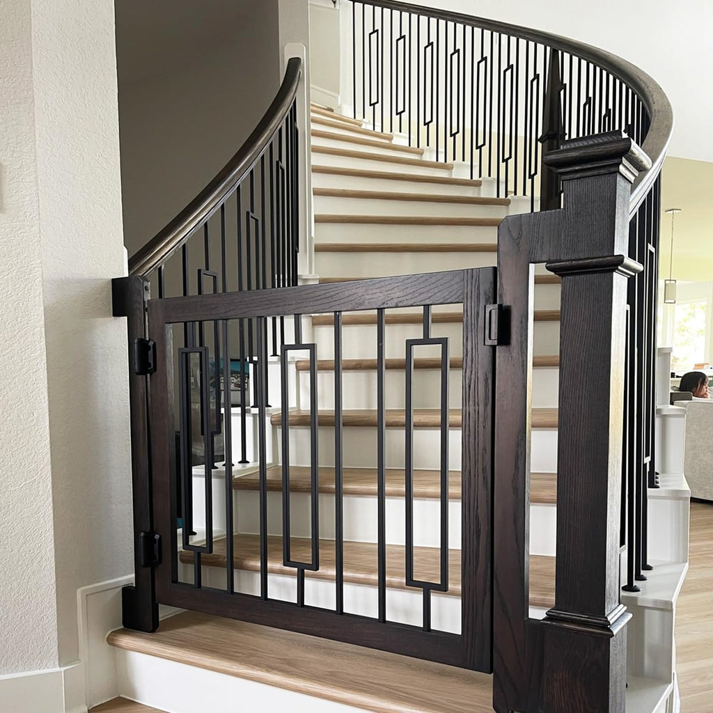 Stair Parts - Contemporary Rectangle Stair Wrought Iron Balusters (Contractor 10-Pack) Modern Hollow Metal Railing