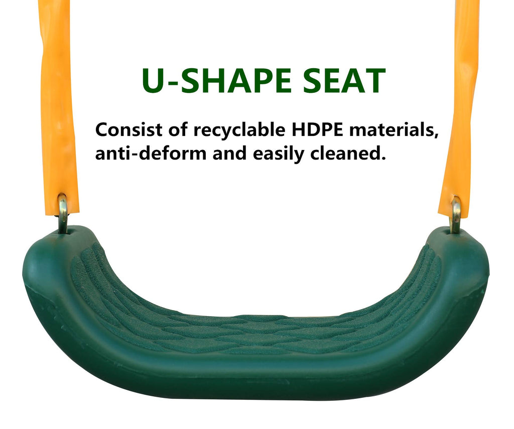 5 in 1 Swing Set for Kids Backyard, Heavy Duty A-Frame Metal Swing Sets with Slide Seesaw Glider Bench Swing Outdoor