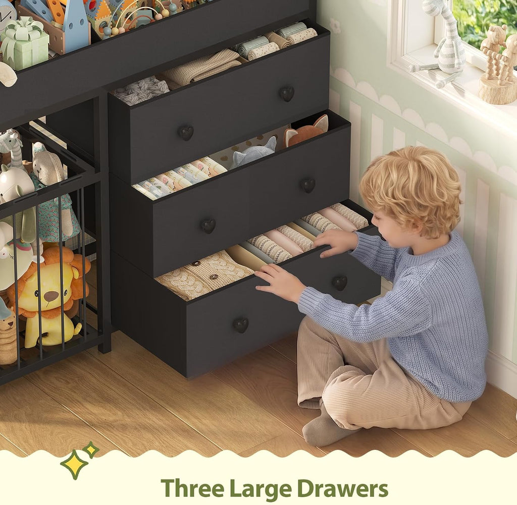 Montessori Twin Size Floor Bed, House Shape Bed, Tent, Children's Night Light, Toy Storage Cabinets, Drawer, Picture