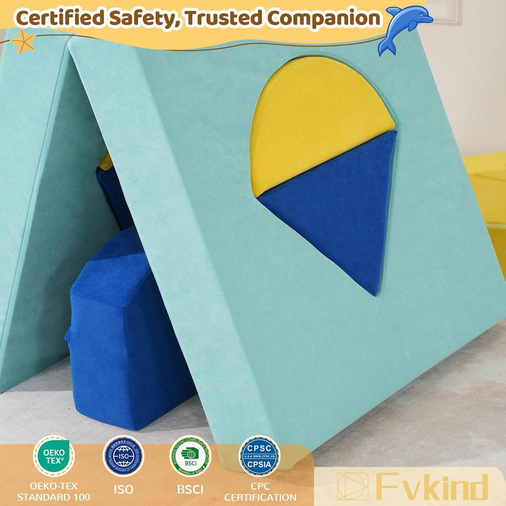 Piece Modular Kids Play Couch, Convertible Toddler Playroom Sofa