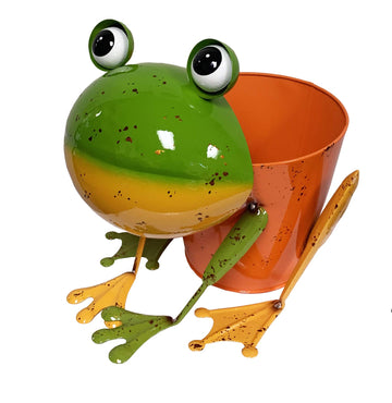 Colorful Frog Shaped Bucket Planter for Lawn & Garden Decor Indoor and Outdoor