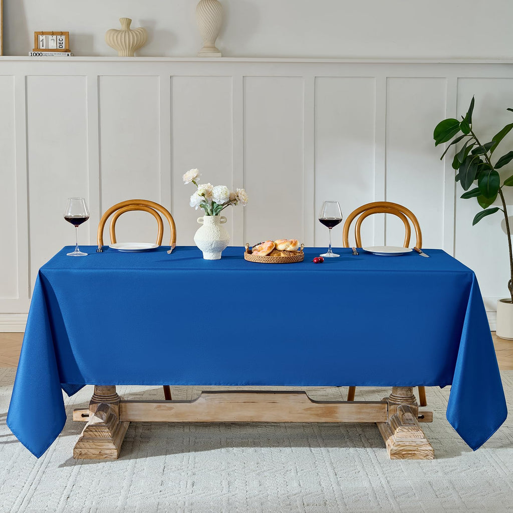2 Pack Royal Blue Rectangle Tablecloths 60x120 Inch for 8ft Tables