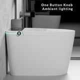Smart Tankless Toilet with Built-In Bidet, Heated Seat, Auto Open and Close, Warm Water, Air Dryer, ADA Comfort Height, Foot Sensor, LED Display