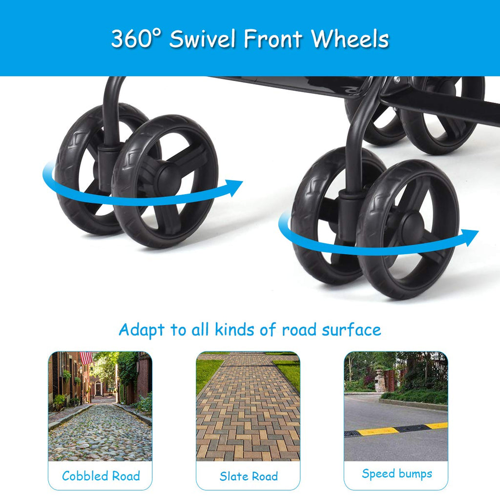 Lightweight Umbrella Stroller, Easy Fold Baby Stroller with 5-Point Safety Harness, Adjustable Backrest & Quick Lock