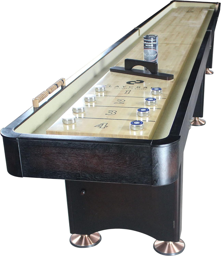 Espresso 16' 2 Piece Construction Shuffleboard Table