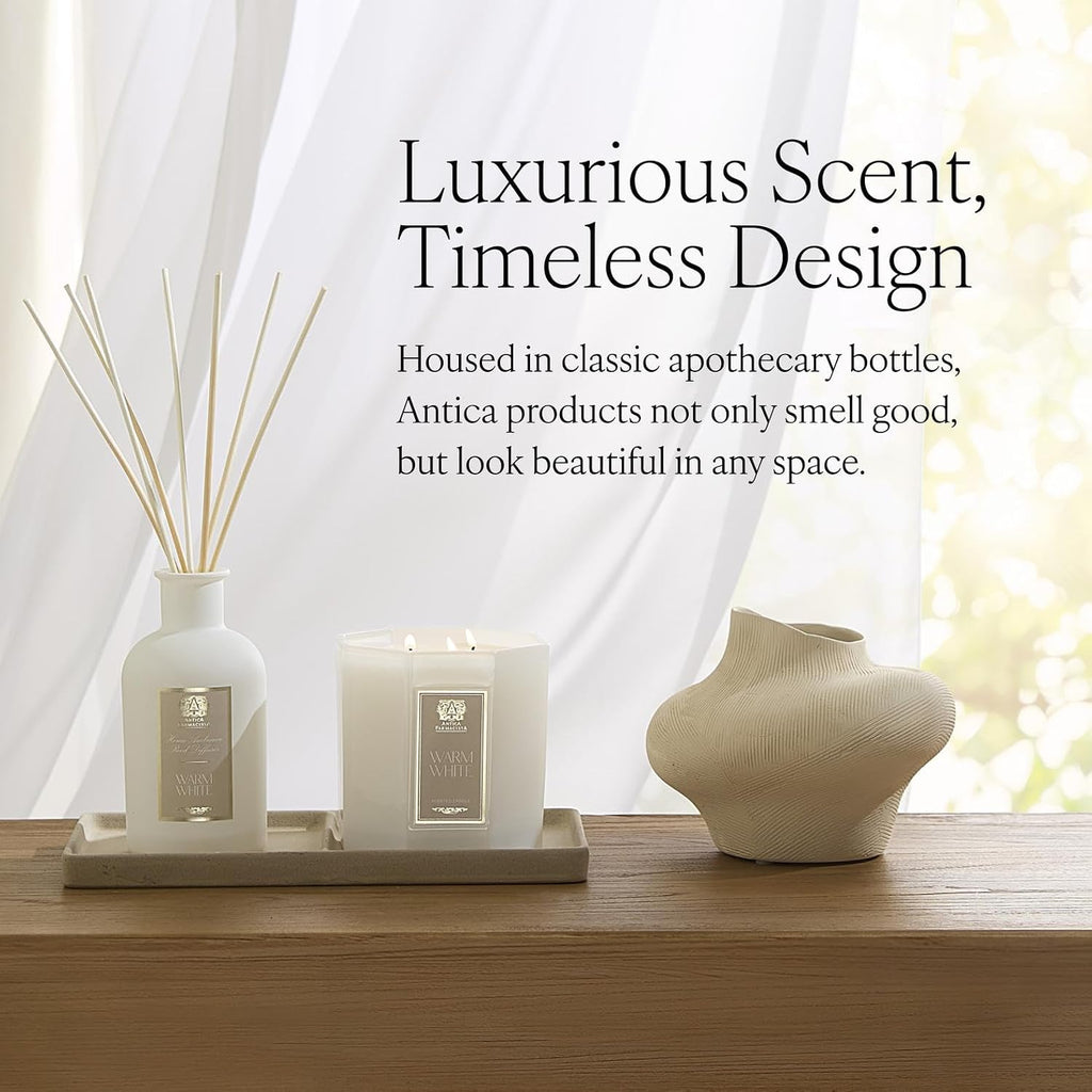Lucite Home Ambiance Gift Set - Luxury Scented Candle (9 oz), Reed Diffuser (8.4 fl oz) & Lucite Tray - Home Decor