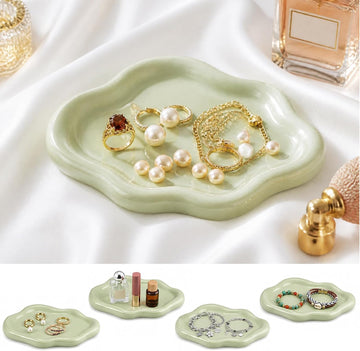 Ceramic Jewelry Tray, Trinket Dish, Small Jewelry Dish - Set of 4