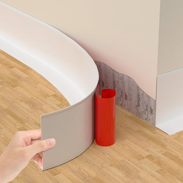 Flexible Vinyl Baseboard Trim 60 Ft, Peel and Stick Wall Base