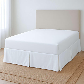 Pleated Bed Skirt Full Size, Easy Fit with 18 Inch Tailored Drop, Wrinkle-Free Microfiber, Lightweight, Classic &