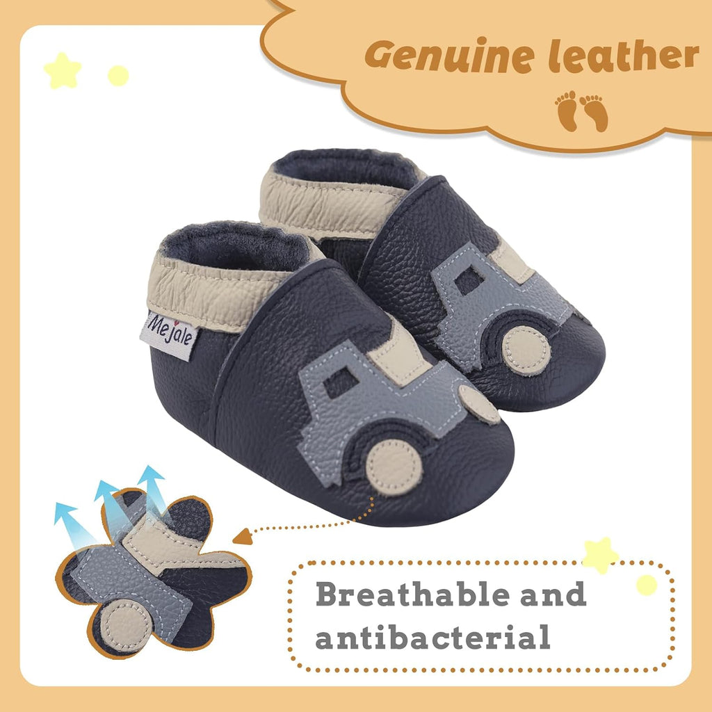 Baby Shoes Soft Sole Leather Moccasins Cartoon Butterfly Infant Toddler First Walker Slippers