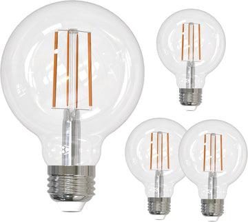 G25 Globe LED Light Bulb Vintage Edison Filament Clear Finish 13W (150W Equivalent) 1400 Lumen E26 Medium Base 3000K
