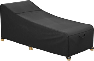 Outdoor Chaise Lounge Chair Cover 86 x 36 x 32 inch, 1 Pack | Waterproof, 600D, Heavy Duty, Black, Patio Furniture