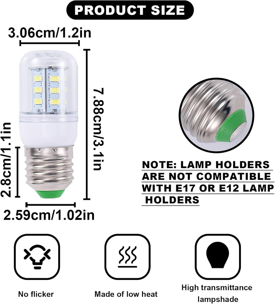 2pcs KEI D34L Light Bulb Replacement for Frigidaire 3.5W LED Refrigerator