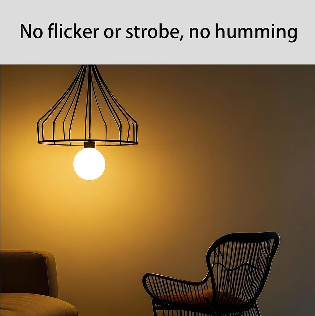 G40 LED Large Globe Light Bulbs, G125 E26 60W Warm White Dimmable