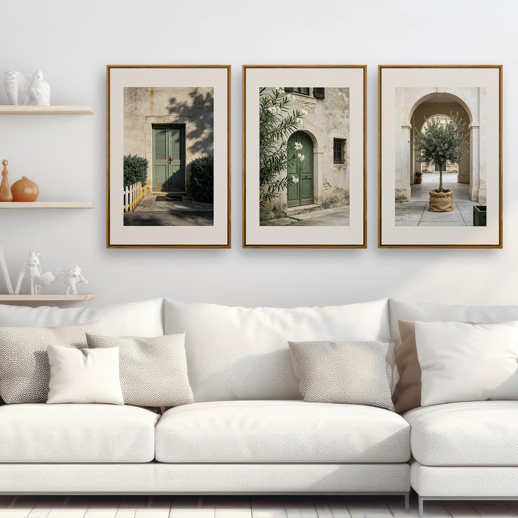 Italy Architecture Wall, Framed Green Olive Tree Print